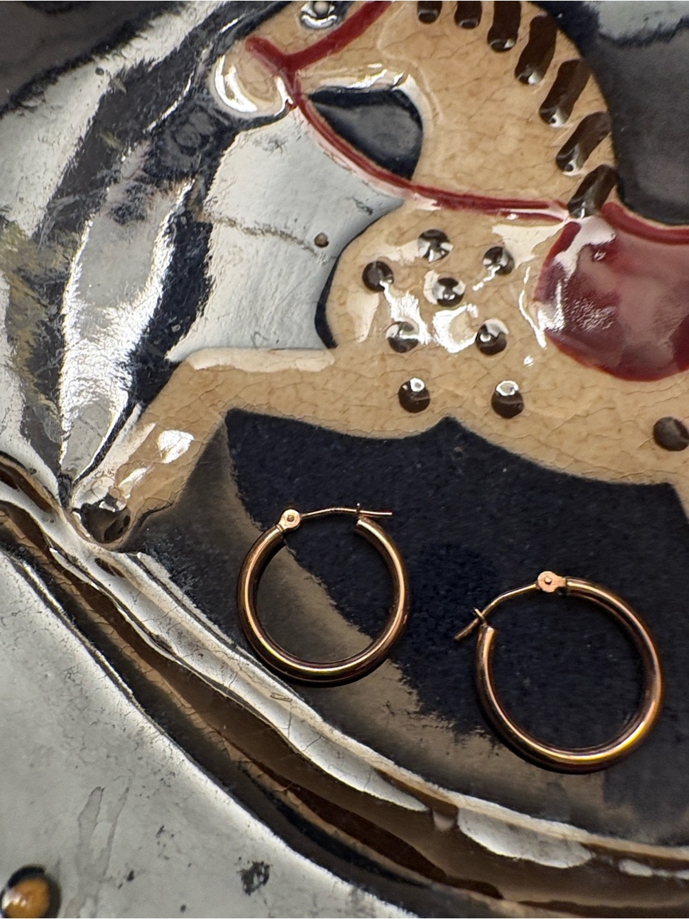 10 k Creole Rosegold hoop earrings